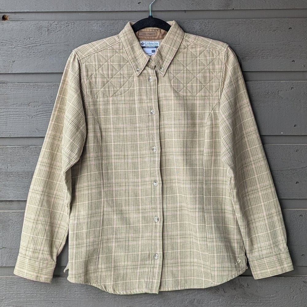 Columbia River Resort Foxy Grove Long Sleeve Shirt Sand Sable Size Small